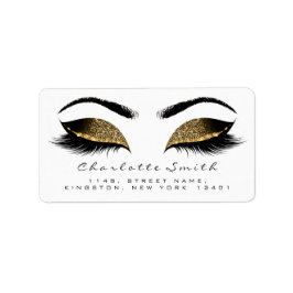 Browns Gold Makeup Lash Rücksendeadressen-Aufklebe Adressaufkleber