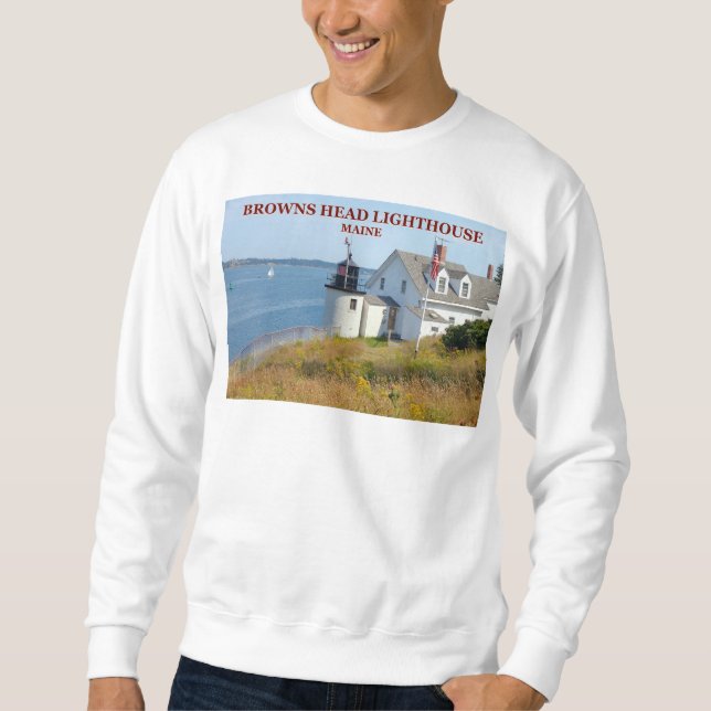 Browns Head Lighthouse, Vinalhaven Maine Sweatshir Sweatshirt (Vorderseite)