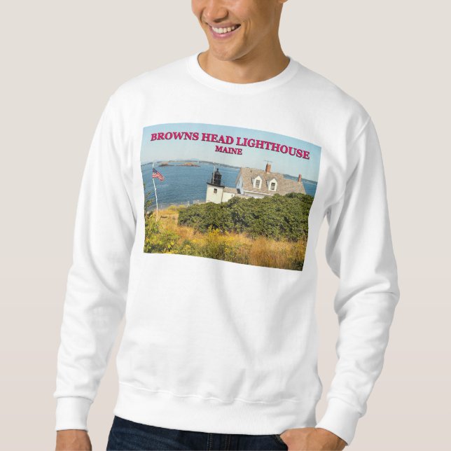 Browns Head Lighthouse, Vinalhaven Maine Sweatshir Sweatshirt (Vorderseite)
