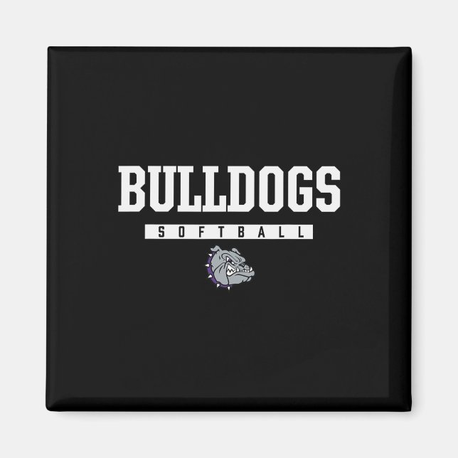 Brownsburg Bulldogs Logo Softll Hs  Magnet (Vorne)