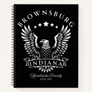 Brownsburg Hendricks Landkreis Indiana Vintag Eagl Notizbuch