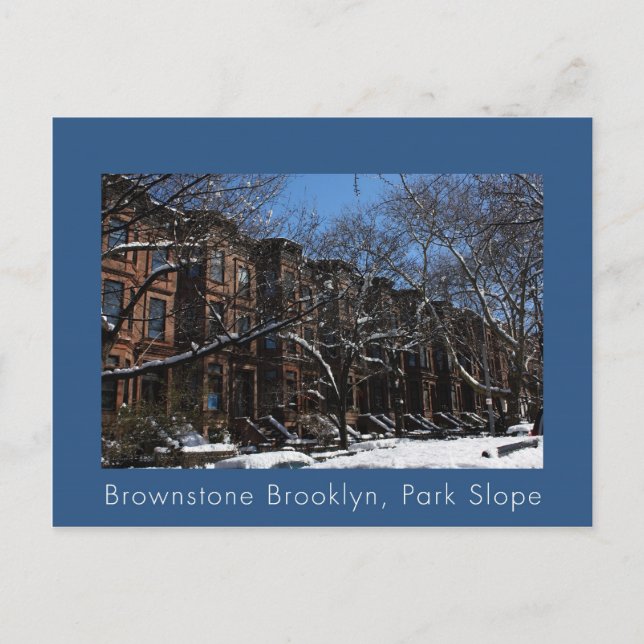 Brownstone Brooklyn, NY Postkarte (Vorderseite)