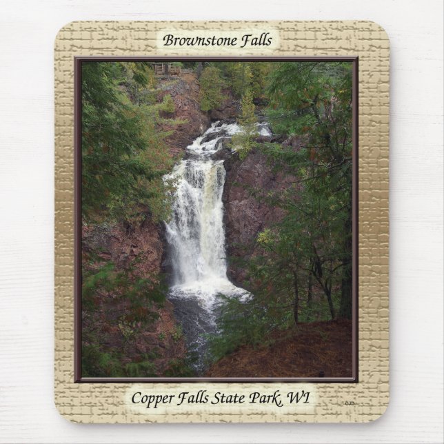 Brownstone Falls gerahmt Mousepad (Vorne)