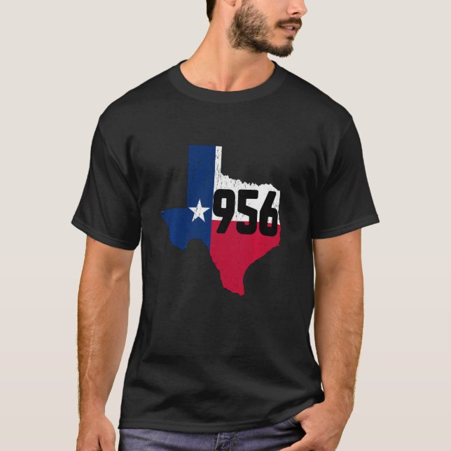 Brownsville Area Code 956 Telefonnummer Texas Souv T-Shirt (Vorderseite)