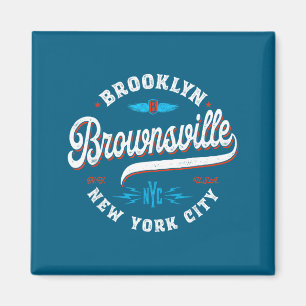 Brownsville Brooklyn New York Retro Vintage Grafik Magnet
