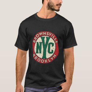 Brownsville Brooklyn Vintage Straßenschild abgenut T-Shirt