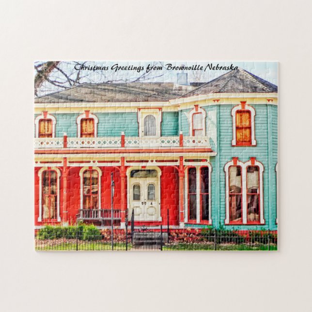 Brownville Nebraska.Weihnachtsgrüße Puzzle (Horizontal)