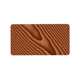 BrownWoodgrain gemasert Adressaufkleber