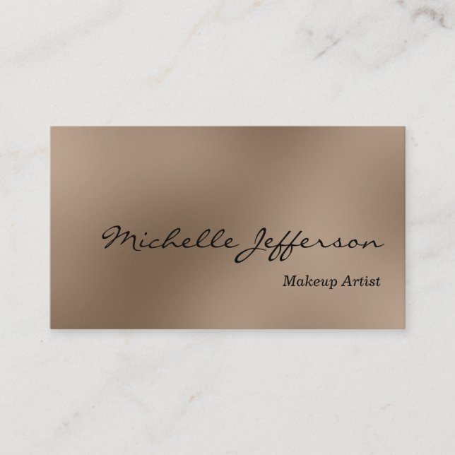 Browny Background Makeup Artist Business Card Visitenkarte (Vorderseite)