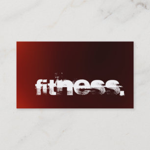 Browny Red Personal Trainer Fitness Business Card Visitenkarte
