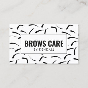 Brows Aftercare Permanent Eyebrow Pattern Visitenkarte