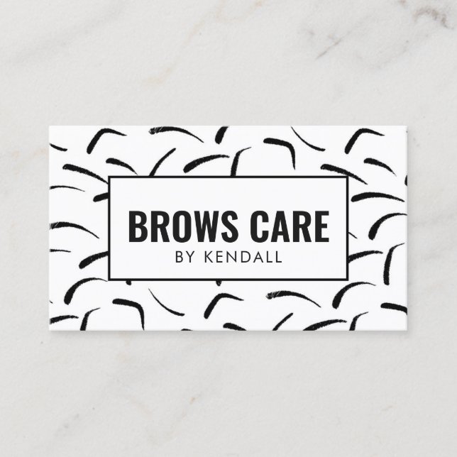 Brows Aftercare Permanent Eyebrow Pattern Visitenkarte (Vorderseite)
