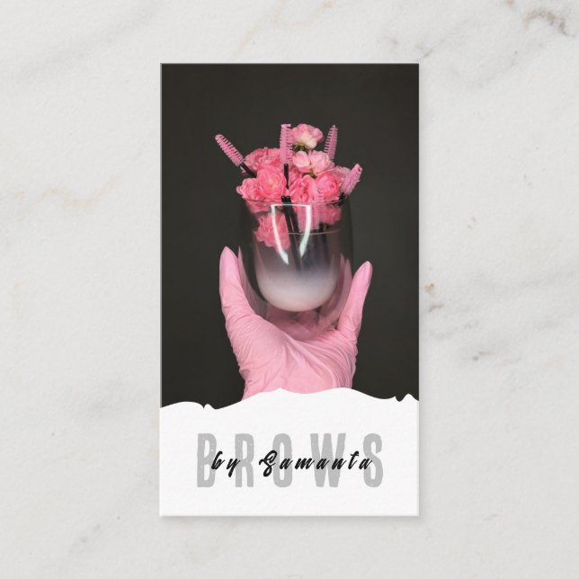 Brows Aftercare PMU Microblading Henna Salon Busin Visitenkarte (Vorderseite)