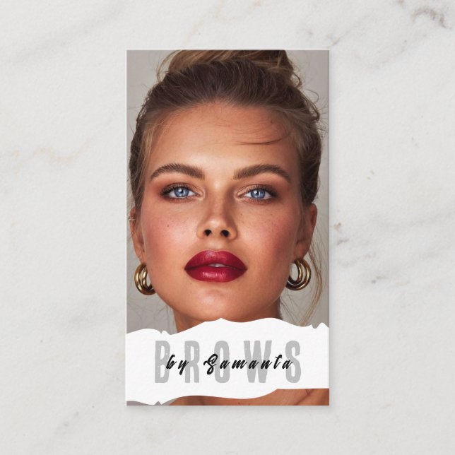 Brows Aftercare PMU Microblading Henna Salon Busin Visitenkarte (Vorderseite)