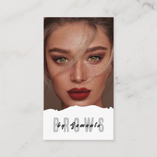 Brows Aftercare PMU Microblading Henna Salon Busin Visitenkarte (Vorderseite)