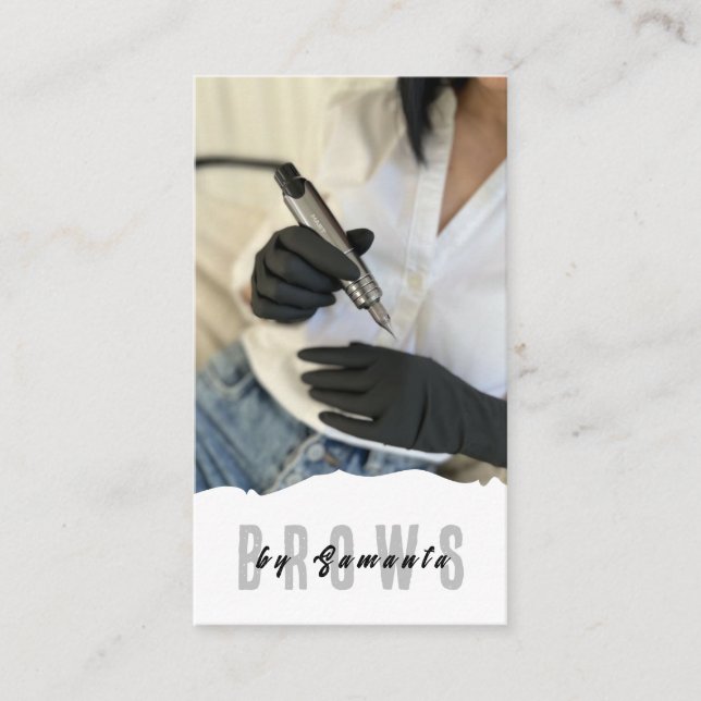 Brows Aftercare PMU Microblading Henna Salon Busin Visitenkarte (Vorderseite)