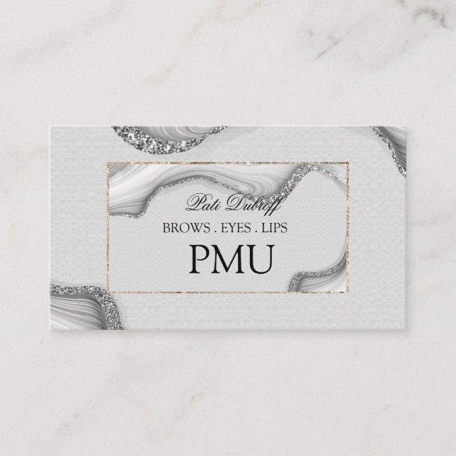 Brows Aftercare PMU Microblading Henna Salon Visitenkarte (Vorderseite)
