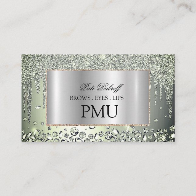 Brows Aftercare PMU Microblading Henna Salon Visitenkarte (Vorderseite)