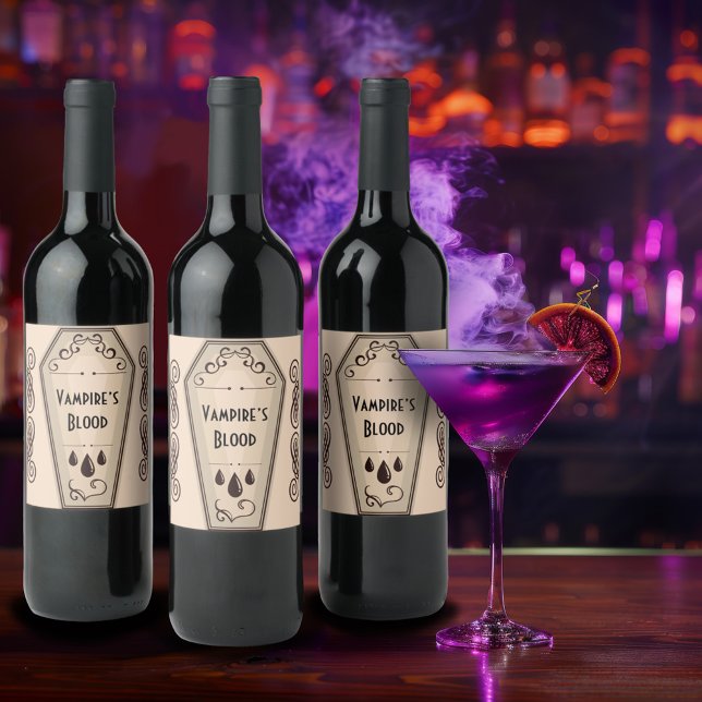 Brows and Boos Vampire Blood Apothekary Weinetikett (Von Creator hochgeladen)