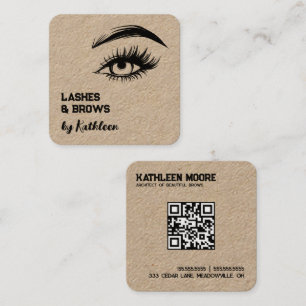 Brows and Lashes QR Quadratische Visitenkarte