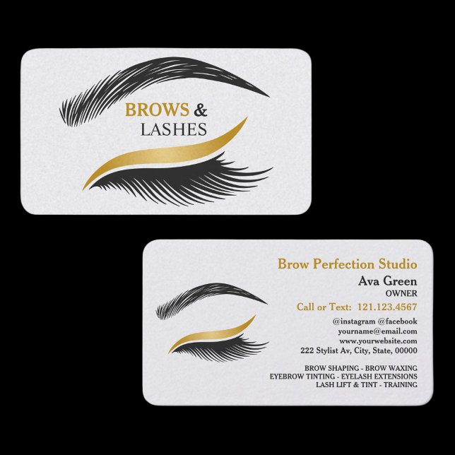 Brows and Lashes Studio Visitenkarte (Lashes Studio Cards)