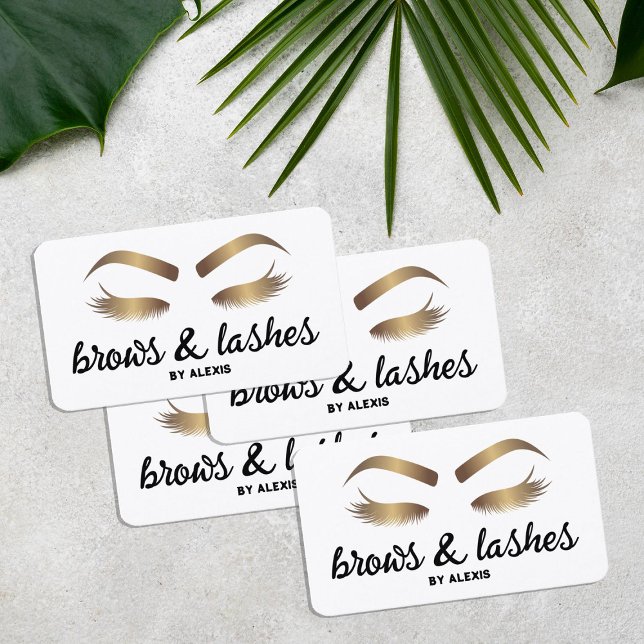 Brows Eyelash Lash Extension Visitenkarte (Lash Brows Visiting Cards)