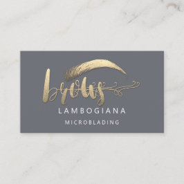 Brows Golden Logo Mikroblase Social Media Smoky Visitenkarte