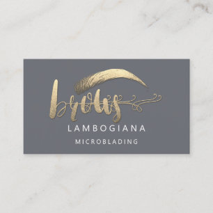 Brows Golden Logo Mikroblase Social Media Smoky Visitenkarte