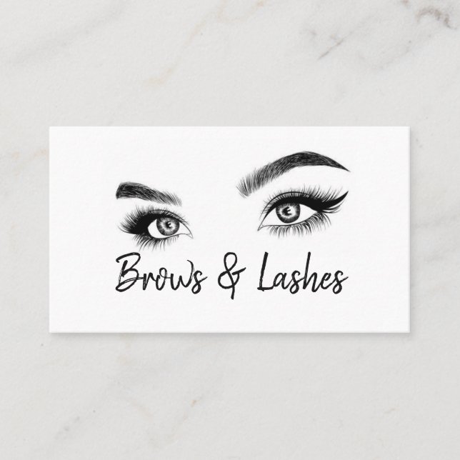 Brows & Lashes Microblading, Eyelash Extensions Visitenkarte (Vorderseite)
