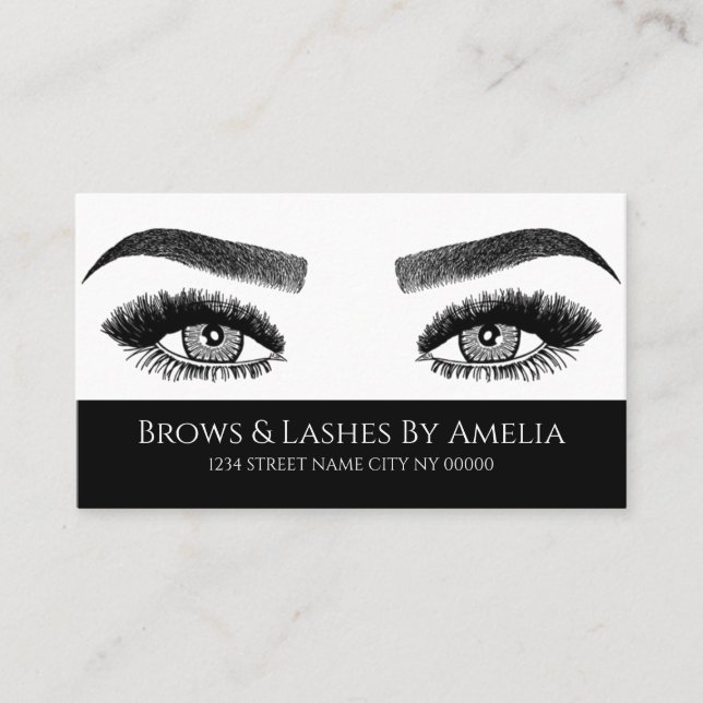 Brows & Lashes Microblading, Wimpernverlängerungen Visitenkarte (Vorderseite)