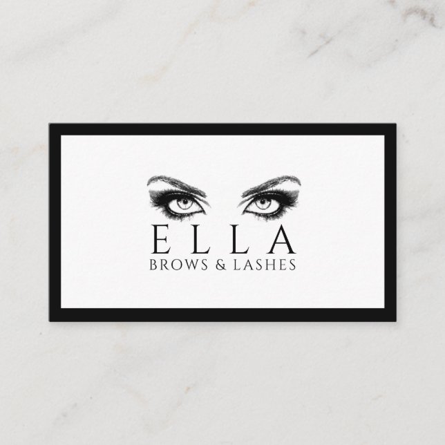 Brows & Lashes Salon Wimpernverlängerungen Visitenkarte (Vorderseite)