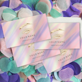 Brows Makeup QR LOGO Golden Eyelashes Ombre Visitenkarte