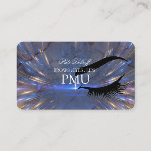 Brows Nachsorge Blau PMU Microblading Henna Salon Visitenkarte