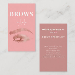 Brows Typografie Eyebrow Salon Foto Luxus Visitenkarte