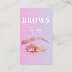 Brows Typografie Eyebrow Salon Foto Luxus Visitenkarte