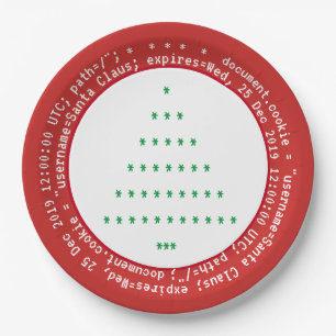 Browser-Cookies für Weihnachts-Teller Pappteller