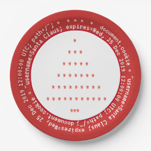 Browser-Cookies für Weihnachts-Teller Pappteller
