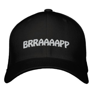 "BRRAAAAPP" Sledders.com Black Flexfit Hat Bestickte Kappe