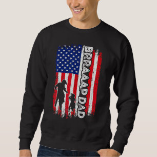 Brraaap Vater Amerikanischer Flaggendreher Motocro Sweatshirt