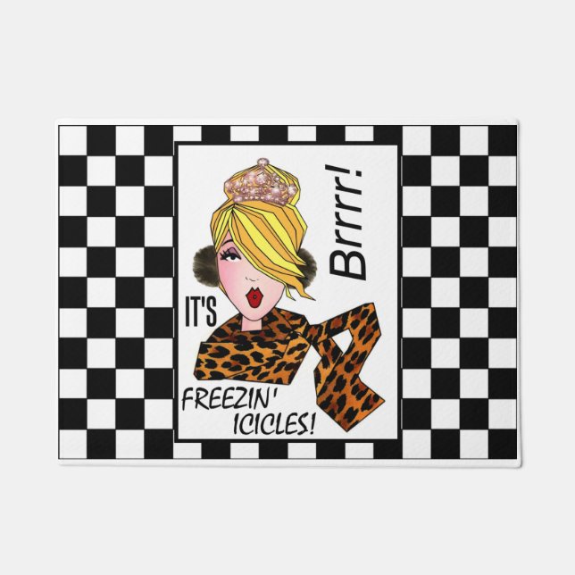 "Brrr - Es ist Freezins' Ikkeln!" Fußmatte (Vorderseite)