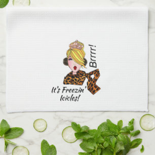 "Brrr - Es ist Freezins' Ikkeln!" Geschirrtuch