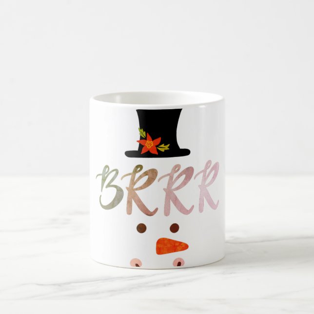 BRRR Snowmans Gesicht Kaffeetasse (Mittel)