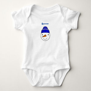 Brrrrr Snowman mit Blue Hat Baby Strampler