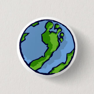 BRS Künstlerisch Green Foot Globe Round Button