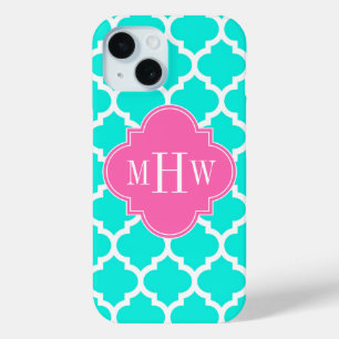 Brt Aqua Wht Marokkanisch #5 HotPink2 Anfangsmonog Case-Mate iPhone Hülle