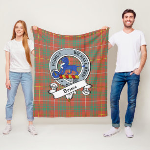 Bruce Ancient Clan Abzeichen Tartan Kariert Fleecedecke