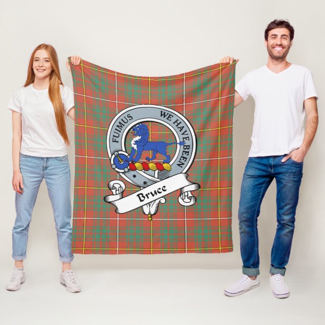 Bruce Ancient Clan Abzeichen Tartan Kariert Fleecedecke (Beispiel)