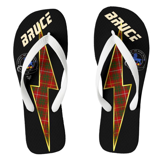 Bruce Clan Abzeichen Blitzschlag Flip Flops (Fußbett)