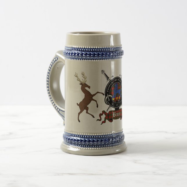 Bruce Clan Abzeichen Stein Bierglas (Vorderseite Links)