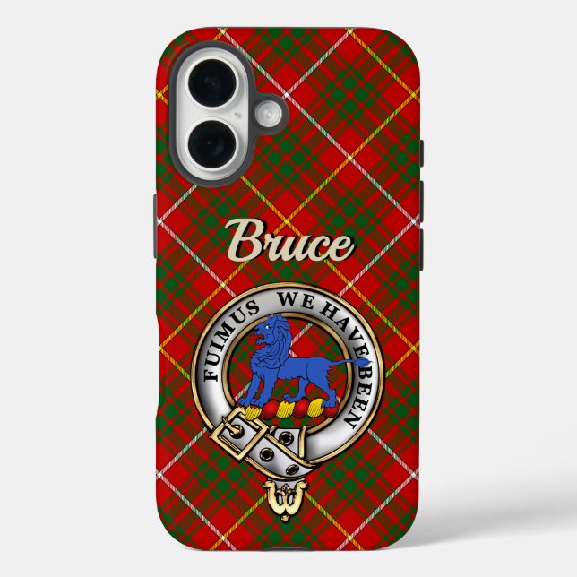 Bruce Clan Abzeichen & Tartan iPhone / iPad Hülle (Rückseite)